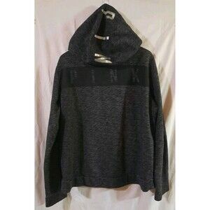 Victoria's Secret Y2K Size Large Pink Logo Campus Hoodie Sweatshirt Dark Gray